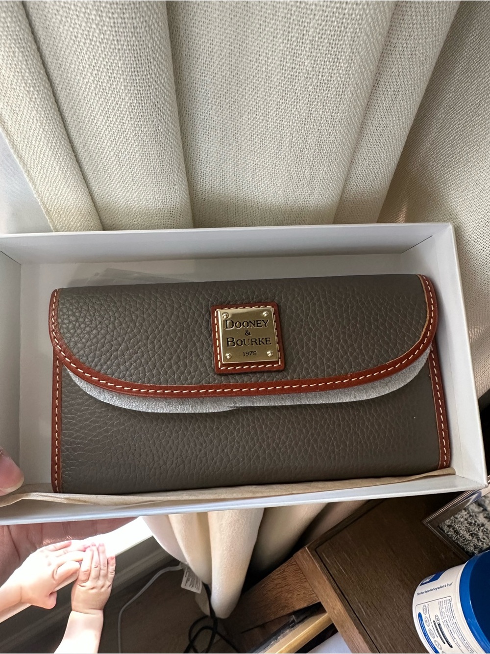Dooney & Bourke Gray and Brown Wallet - Picture 9 of 10